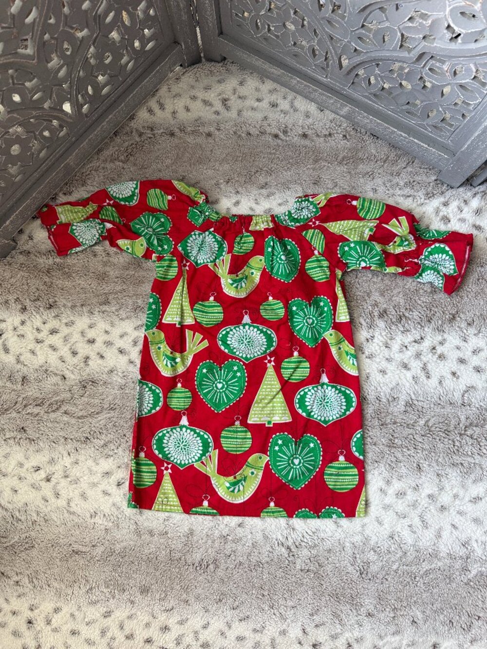 Scandinavian Christmas oranment dress baby girls 18 months holiday party winter
